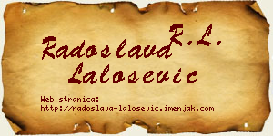 Radoslava Lalošević vizit kartica